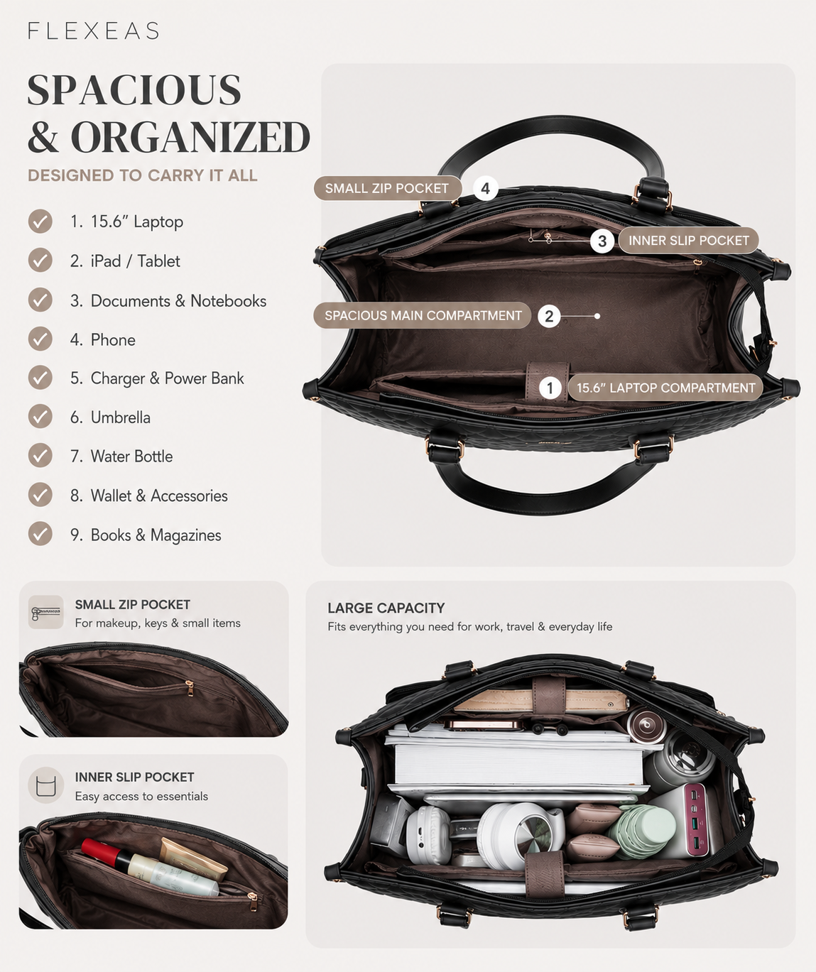Flexeas® The Everyday Carry Tote